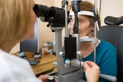 a photo of eye examination