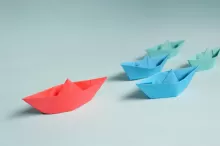 an image of several paper ships